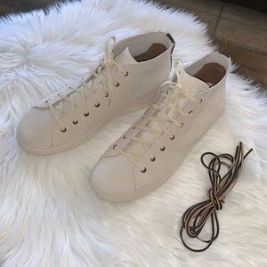 UGG Pismo High Top Leather Sneaker Bone White 12